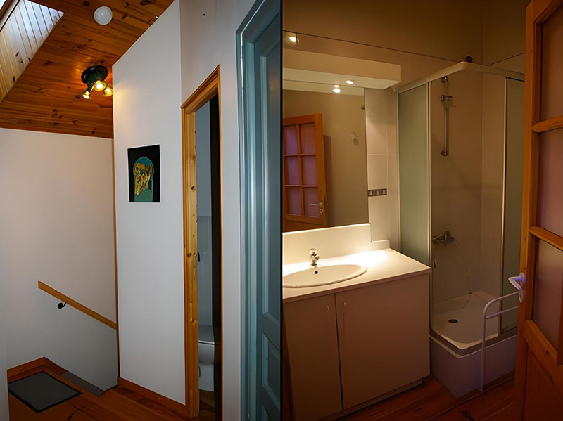 Allier - Salle d'eau / salon du gîte 5/6 personnes